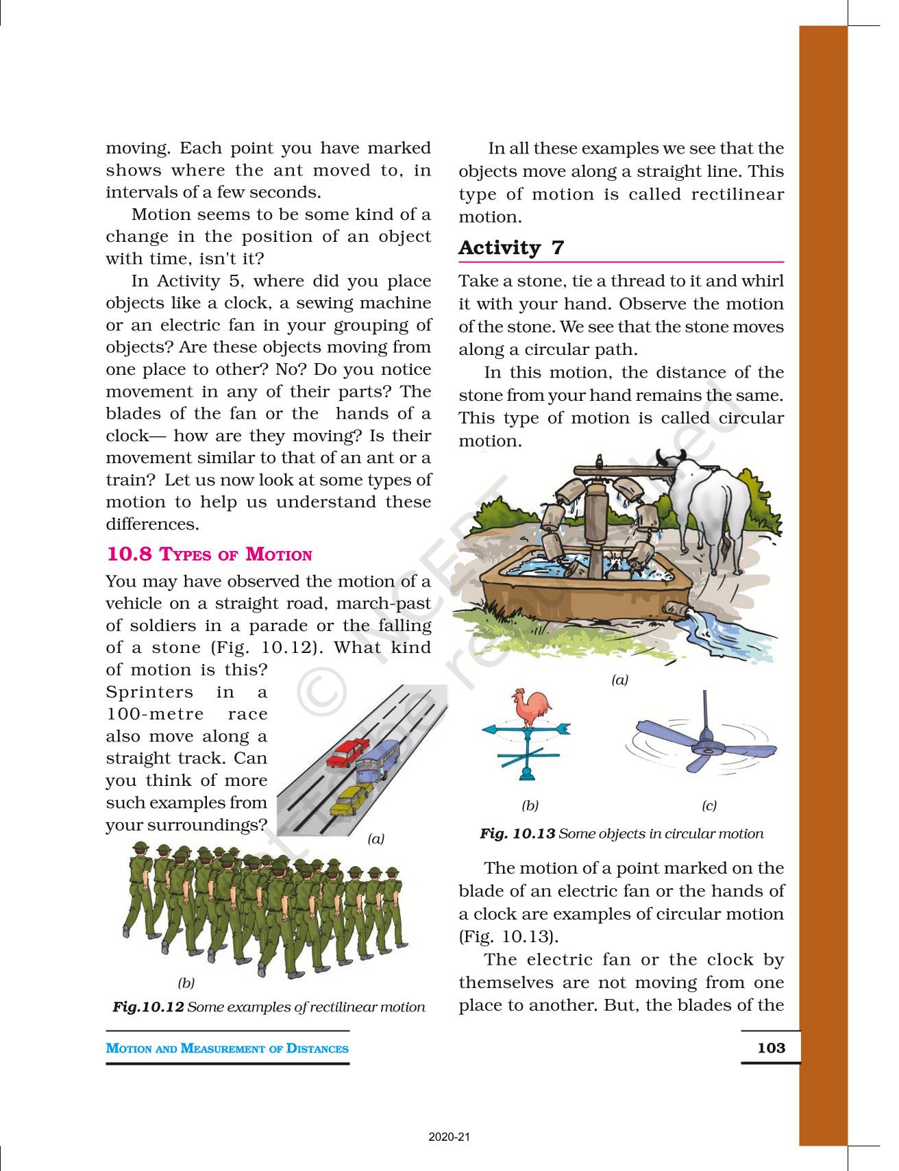 Motion And Measurement Of Distances NCERT Book Of Class Science